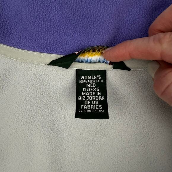 L.L.Bean Purple Fleece Full Zip Vest Lightweight Polartec Outdoor Hiking Women M - Picture 8 of 14